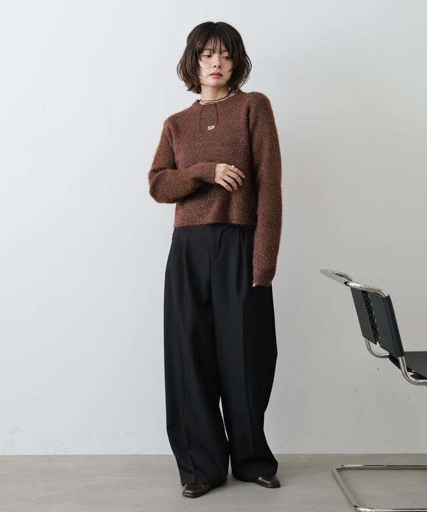 シャギーシャイニーニット
