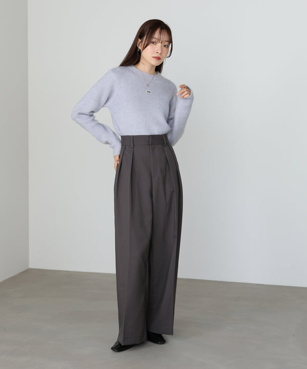 シャギーシャイニーニット