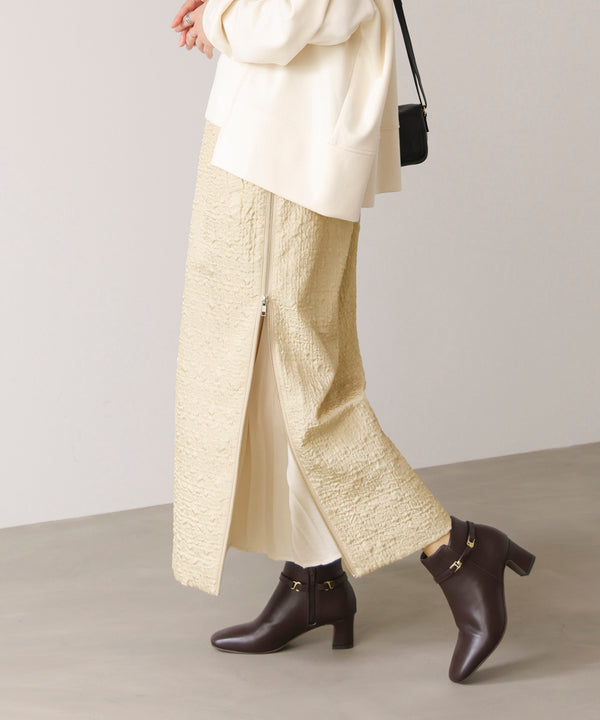 サイドＺＩＰエンボススカート［11/7発送予定］