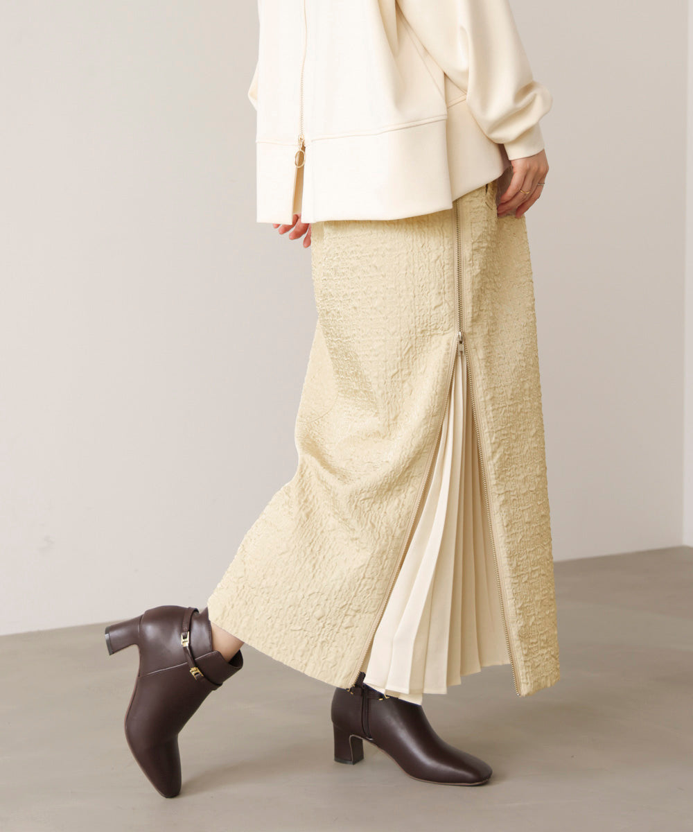 サイドＺＩＰエンボススカート［11/7発送予定］