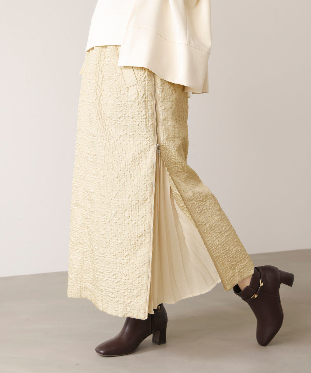 サイドＺＩＰエンボススカート［11/7発送予定］