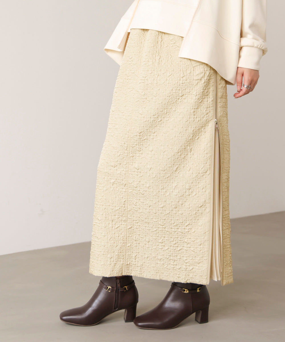 サイドＺＩＰエンボススカート［11/7発送予定］
