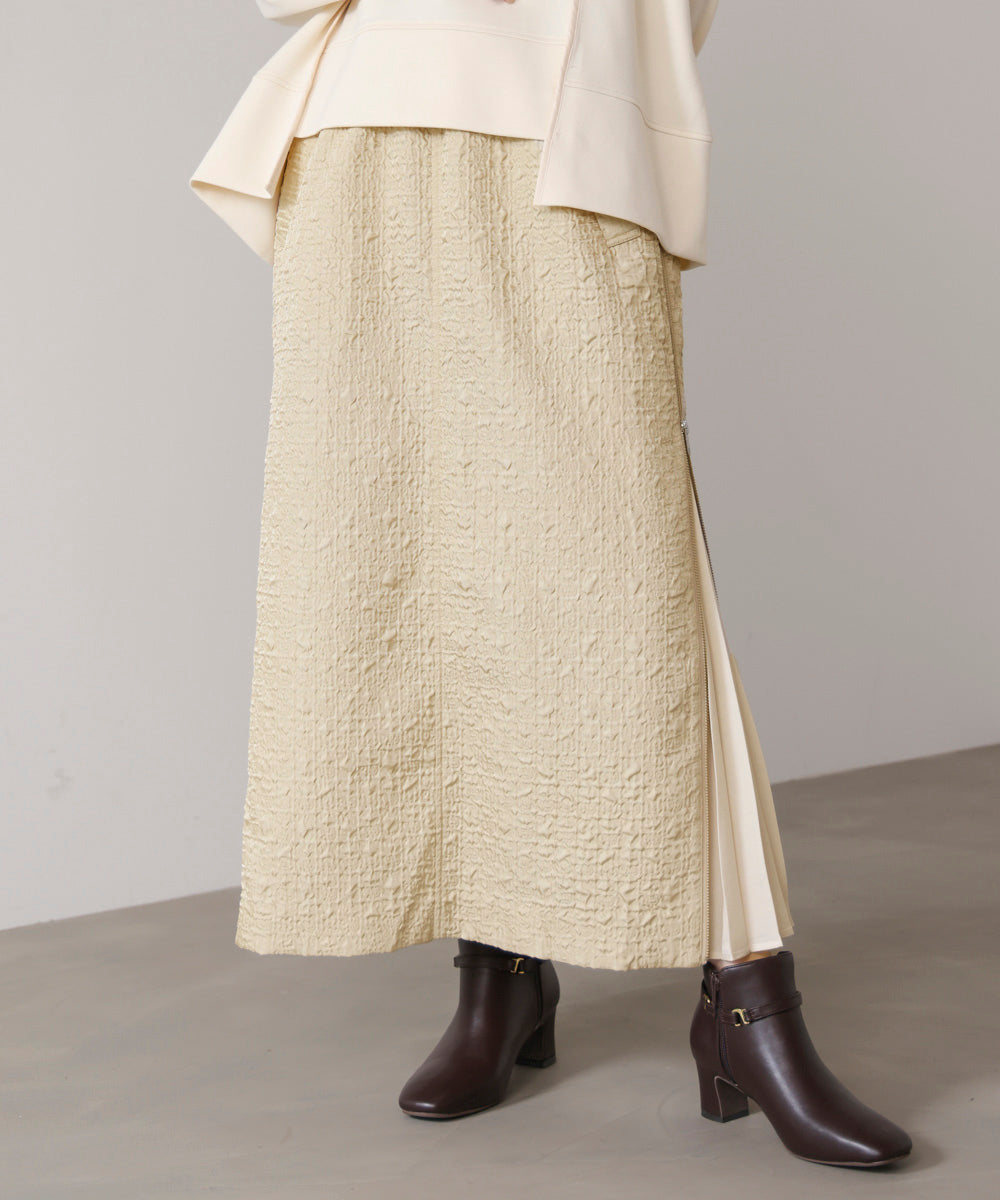 サイドＺＩＰエンボススカート［11/7発送予定］