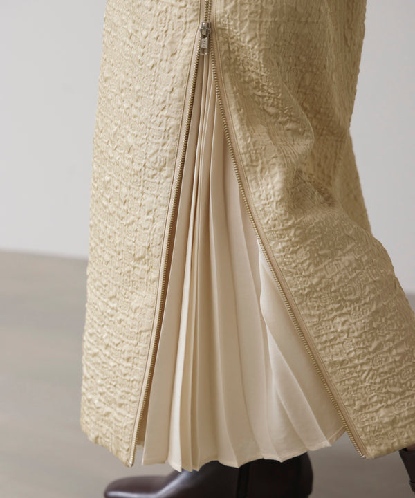 サイドＺＩＰエンボススカート［11/7発送予定］