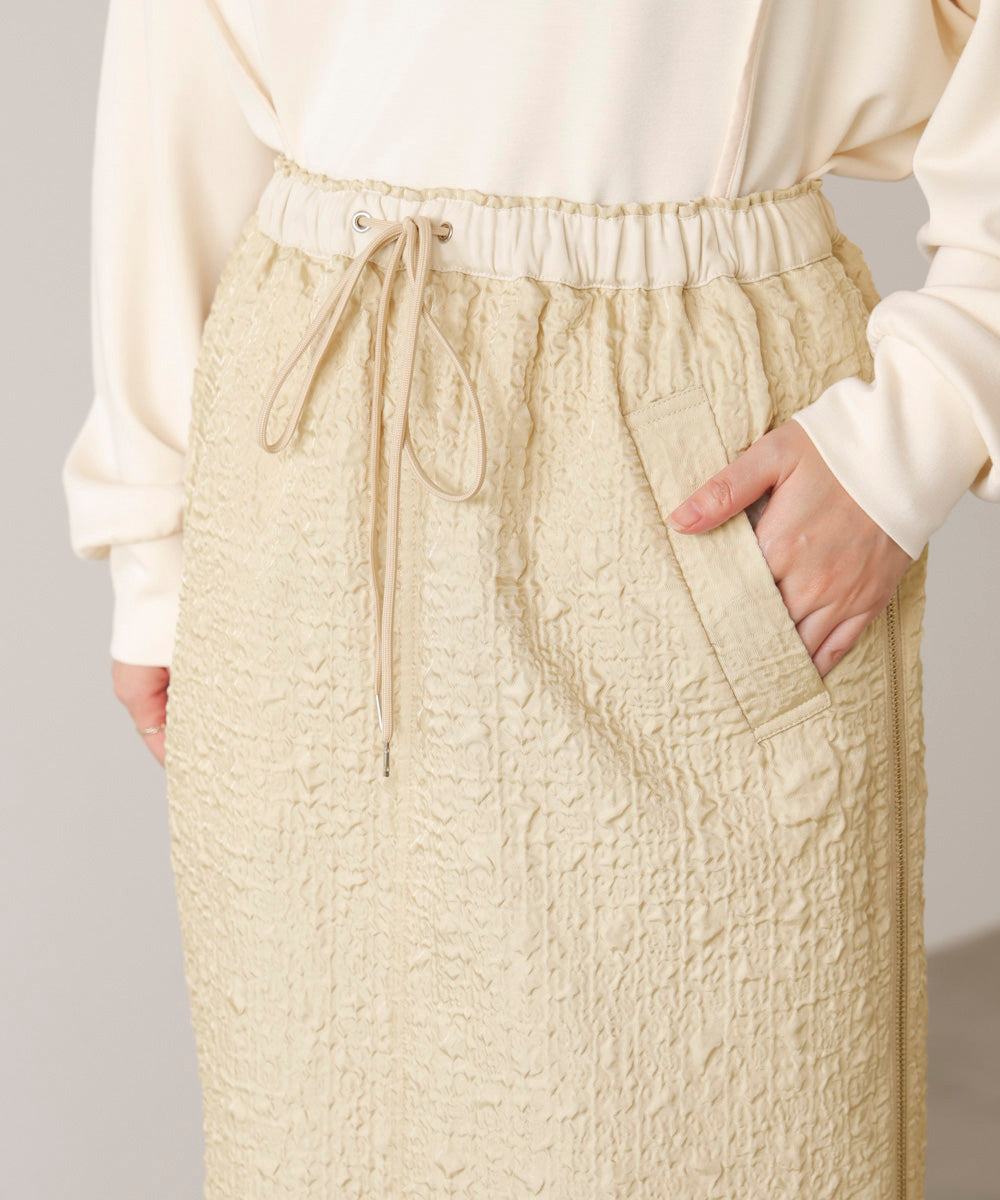 サイドＺＩＰエンボススカート［11/7発送予定］