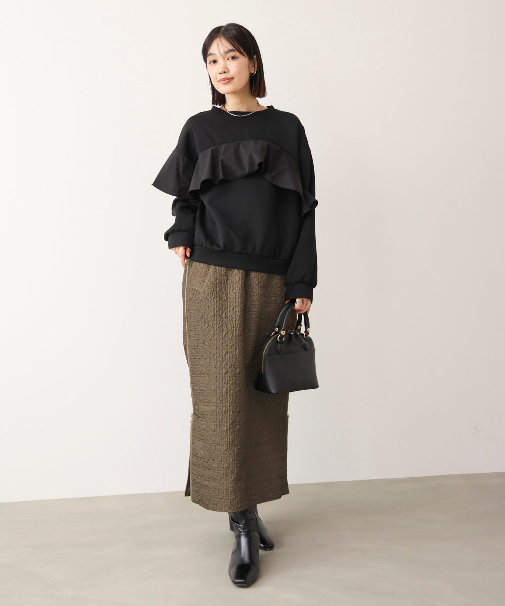 サイドＺＩＰエンボススカート［11/7発送予定］