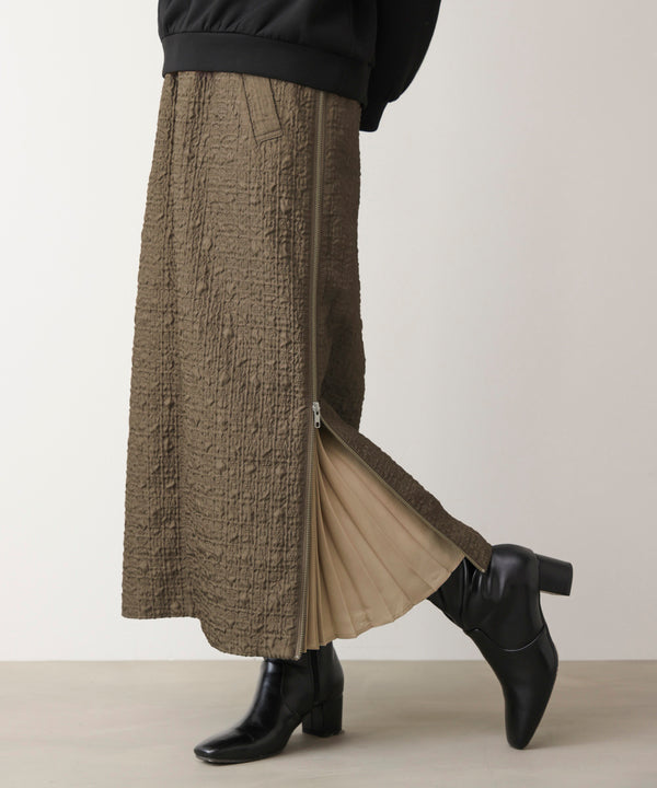 サイドＺＩＰエンボススカート［11/7発送予定］