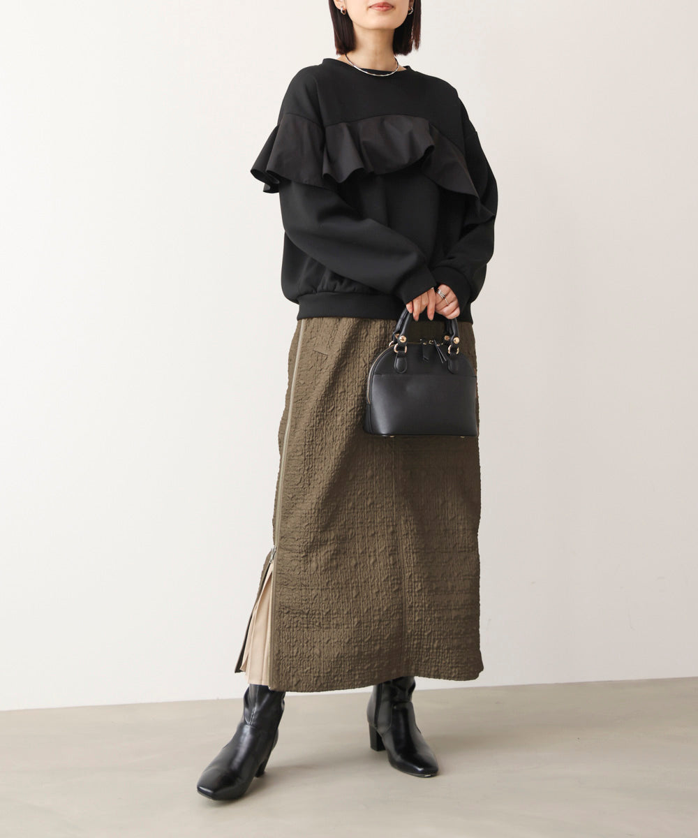 サイドＺＩＰエンボススカート［11/7発送予定］