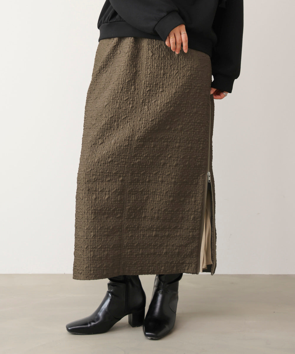 サイドＺＩＰエンボススカート［11/7発送予定］