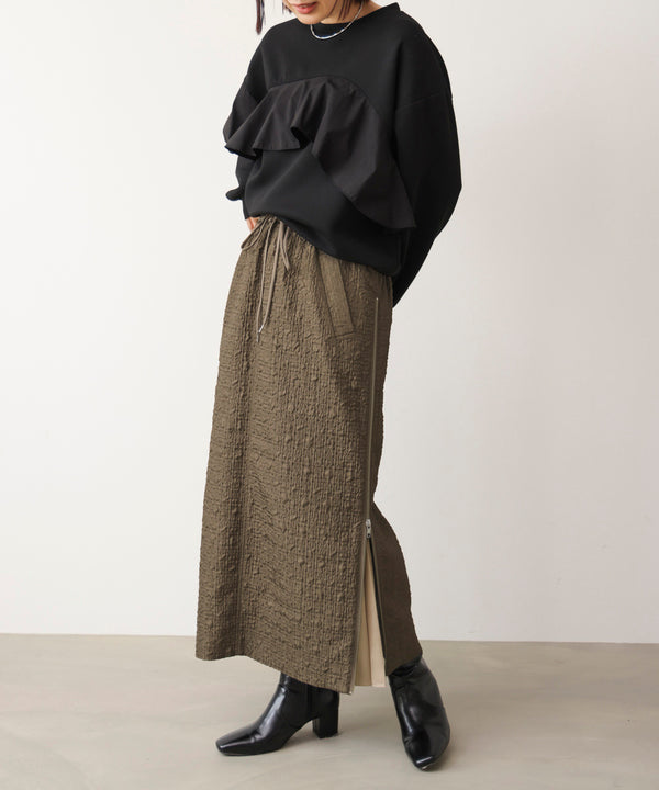 サイドＺＩＰエンボススカート［11/7発送予定］