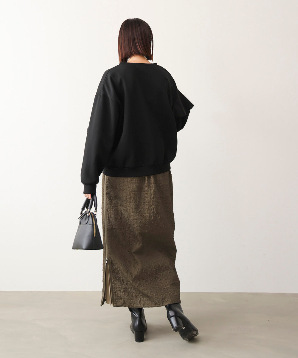 えり サイドZIPエンボススカート