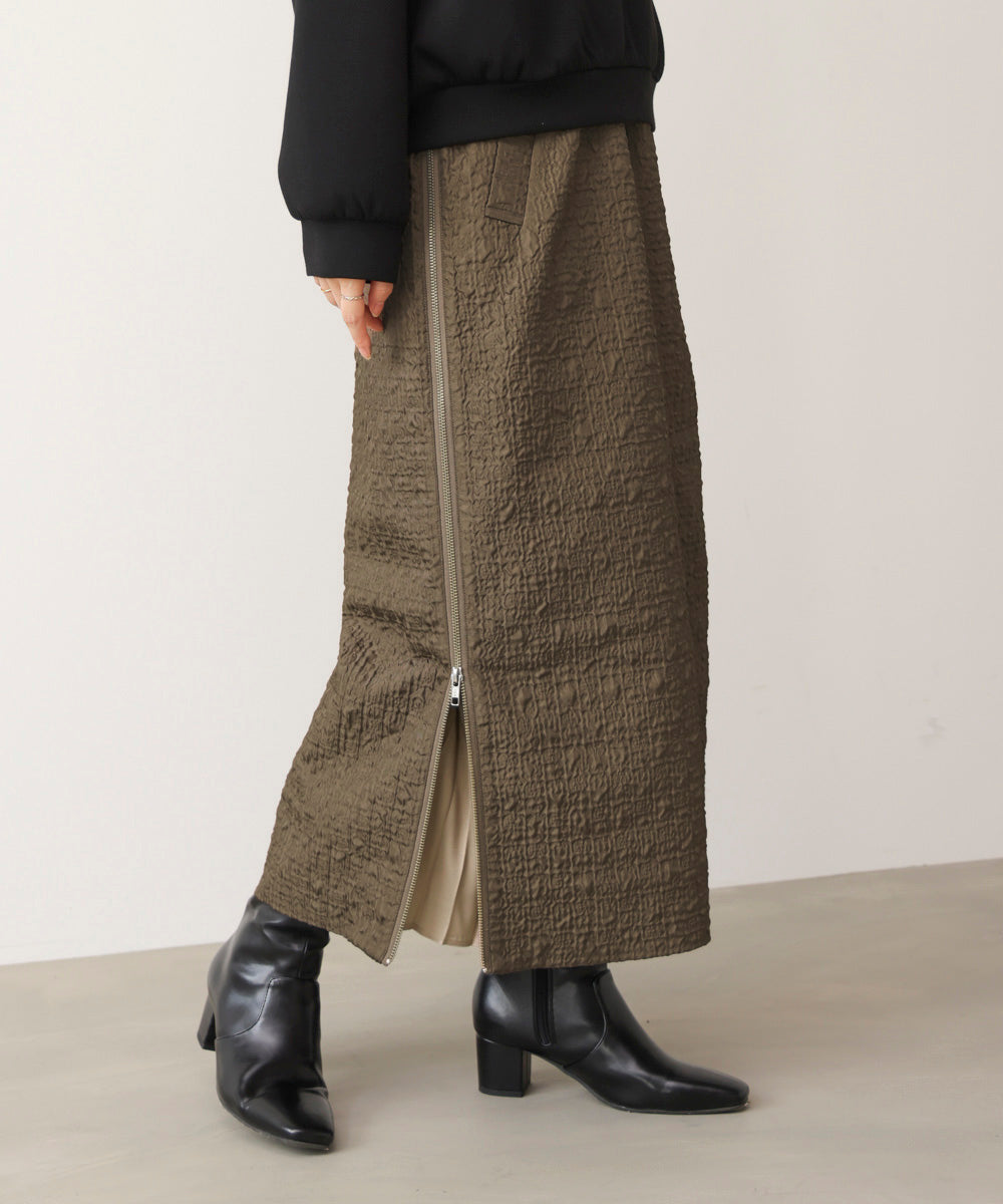 サイドＺＩＰエンボススカート［11/7発送予定］