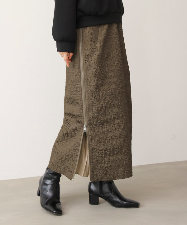 サイドＺＩＰエンボススカート［11/7発送予定］