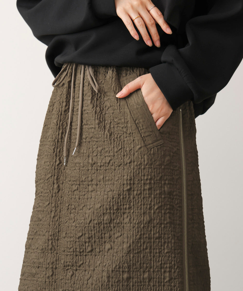 サイドＺＩＰエンボススカート［11/7発送予定］