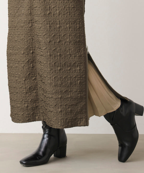 サイドＺＩＰエンボススカート［11/7発送予定］