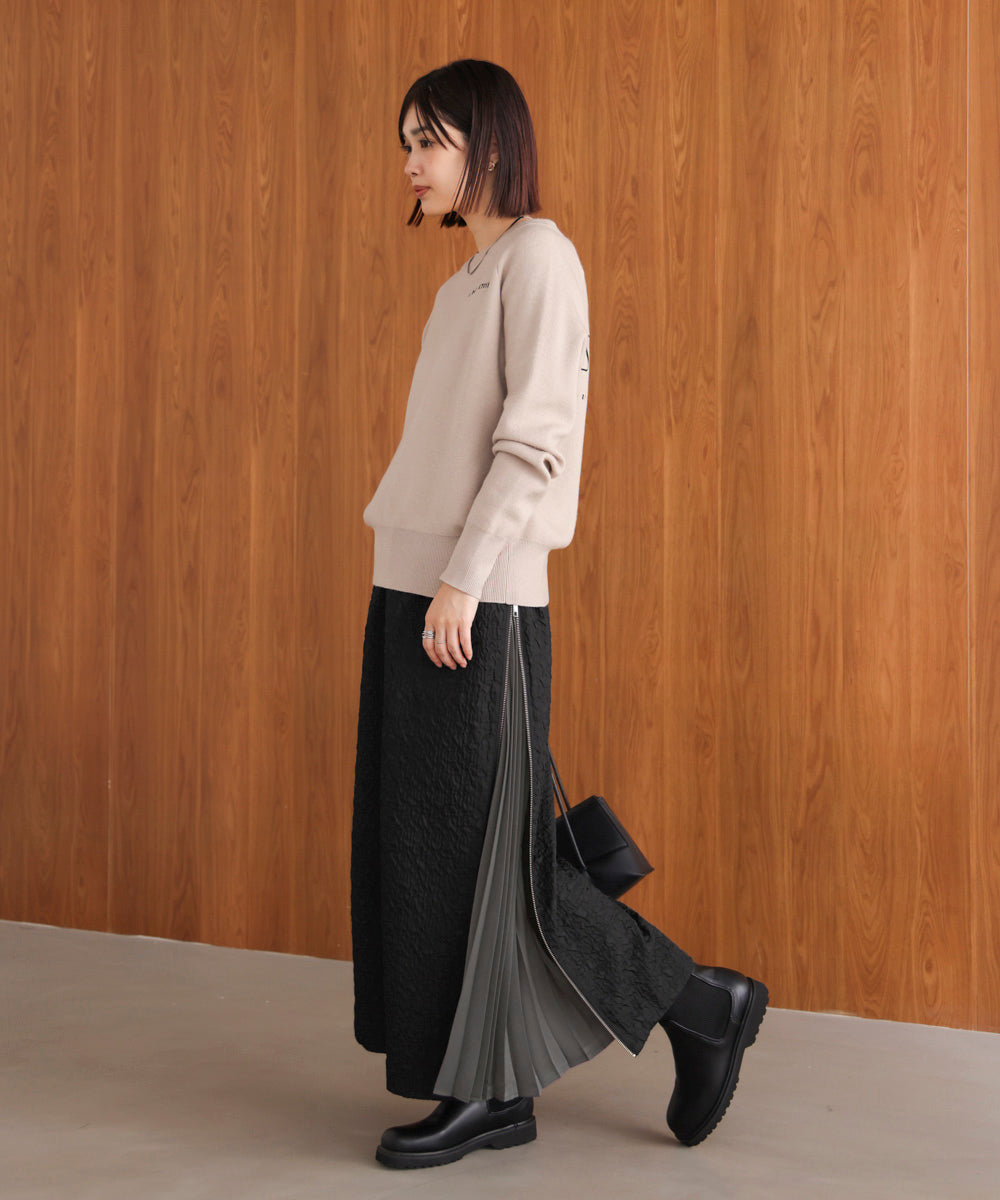 サイドＺＩＰエンボススカート［11/7発送予定］