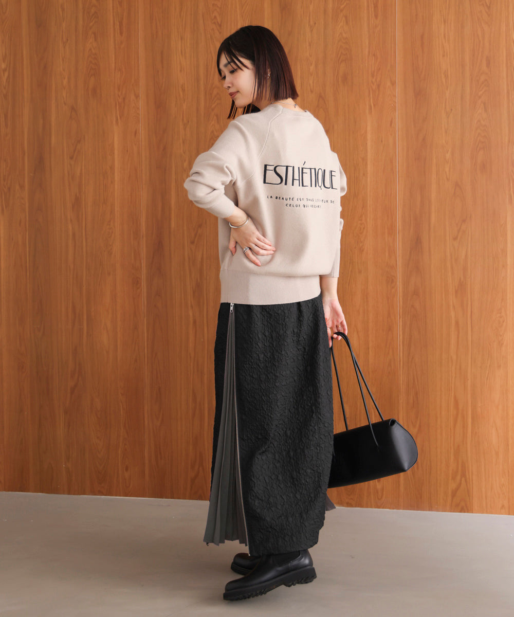 サイドＺＩＰエンボススカート［11/7発送予定］