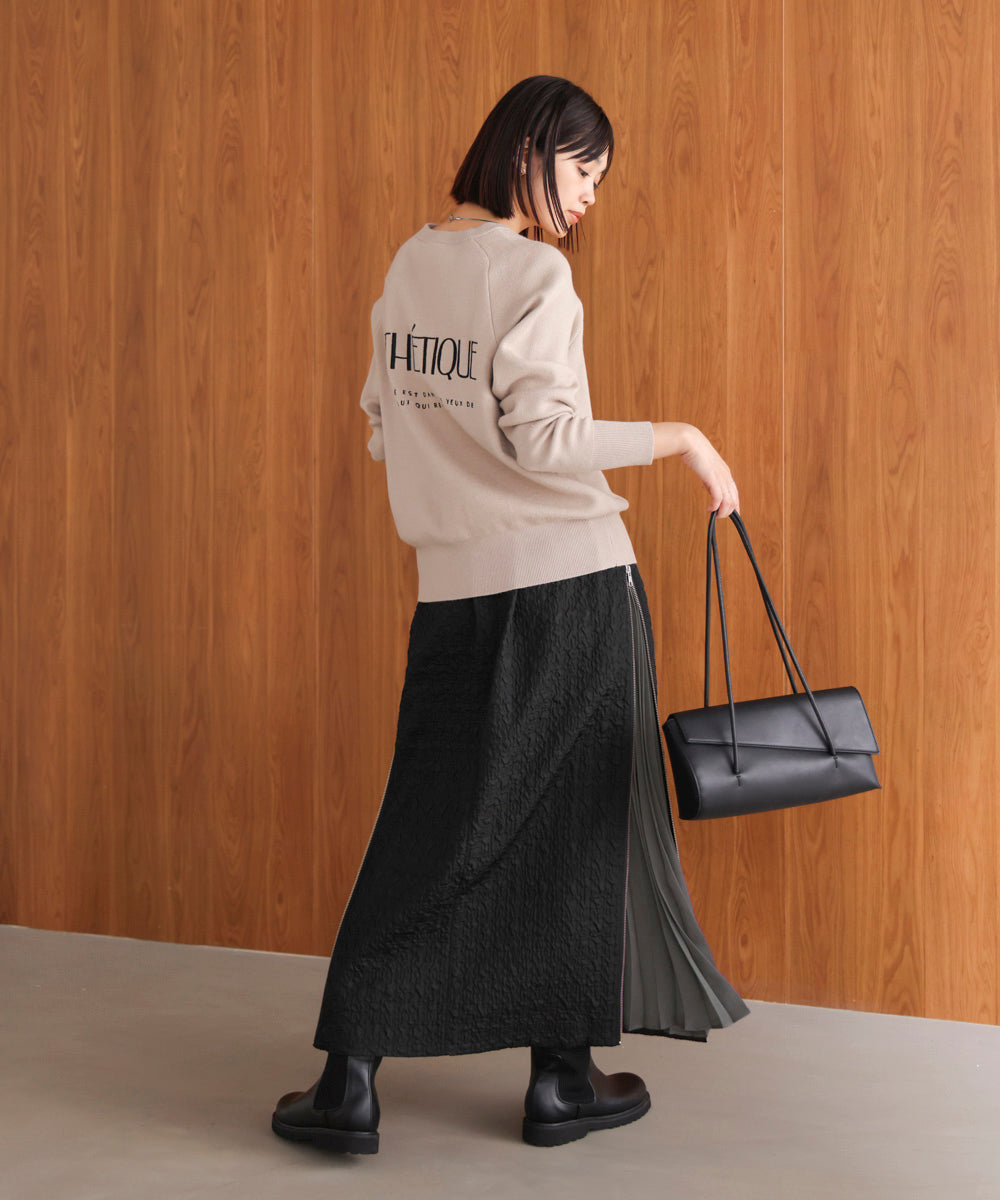 サイドＺＩＰエンボススカート［11/7発送予定］