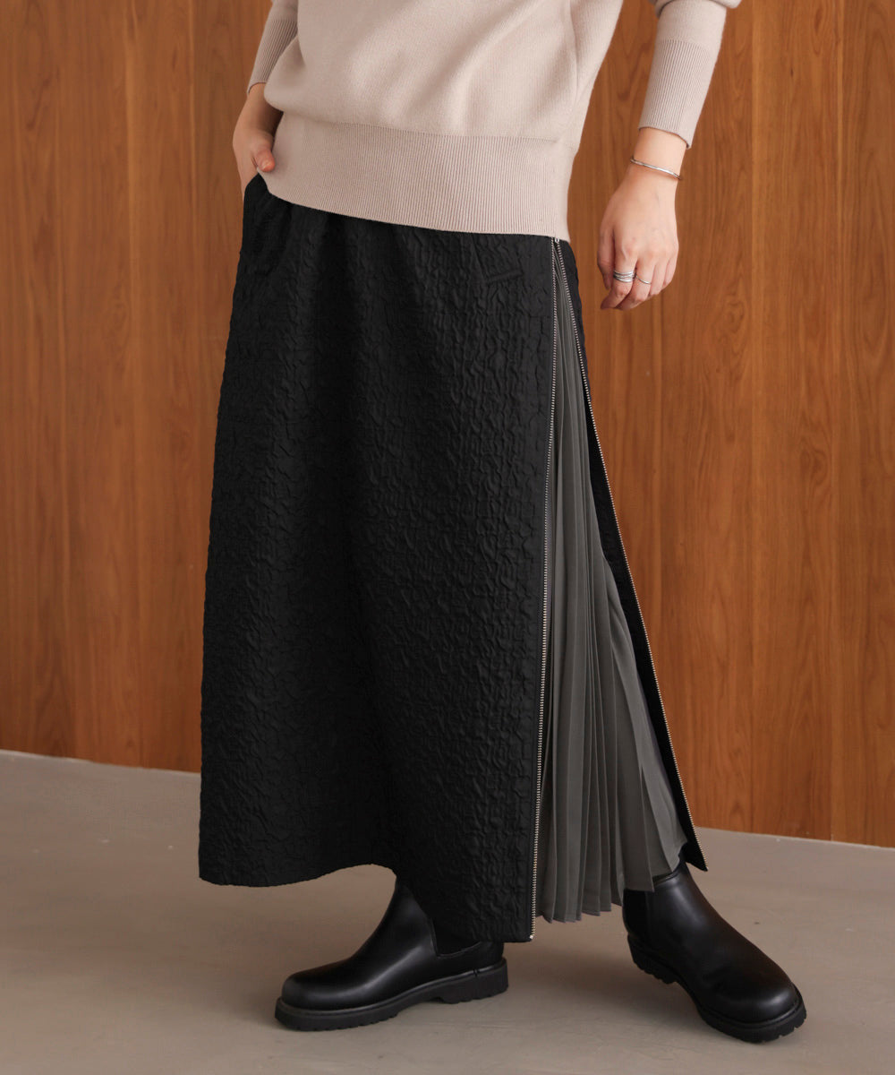 サイドＺＩＰエンボススカート［11/7発送予定］