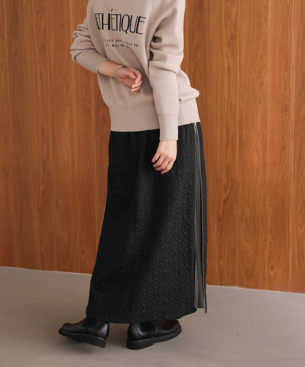 サイドＺＩＰエンボススカート［11/7発送予定］