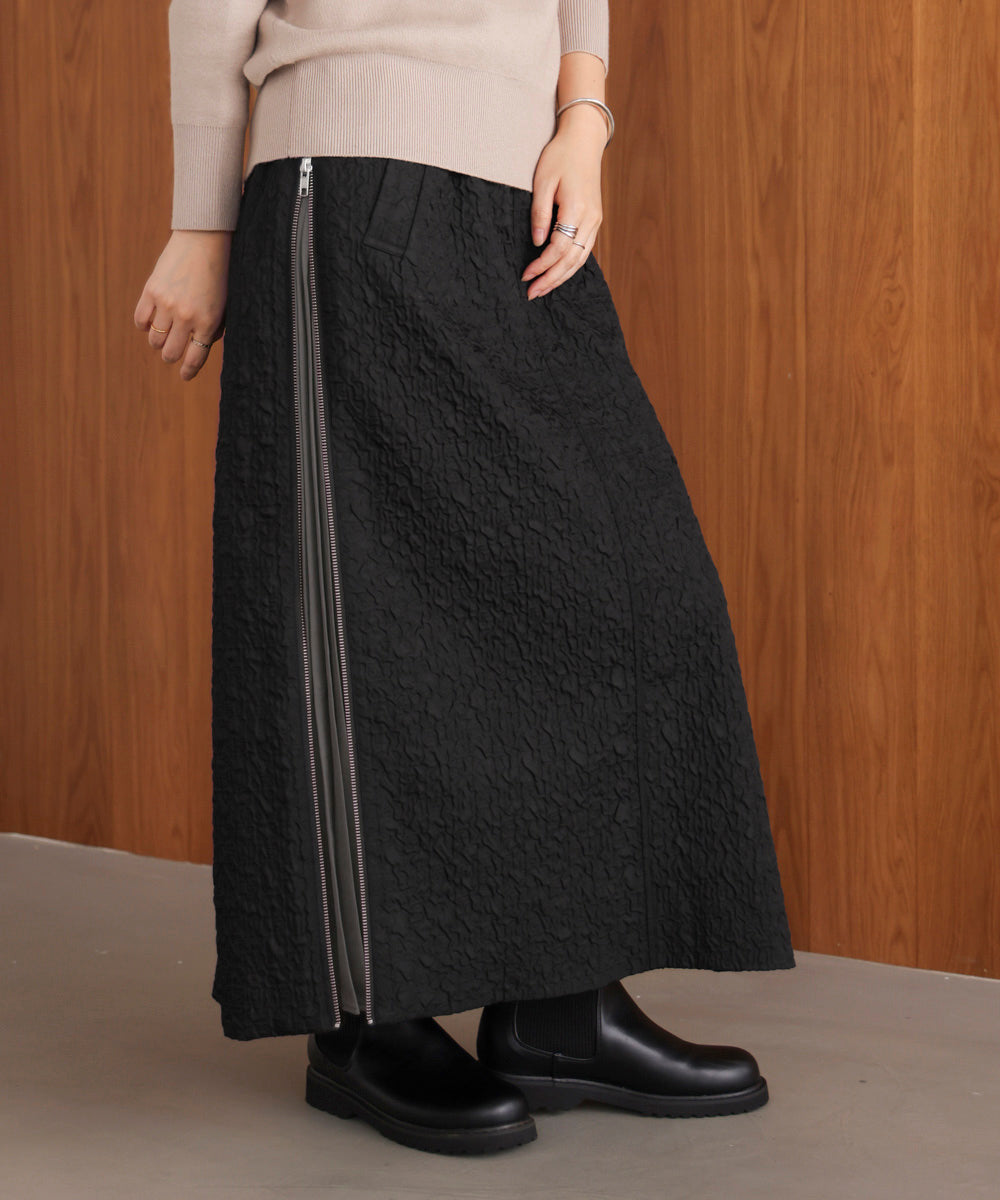 サイドＺＩＰエンボススカート［11/7発送予定］