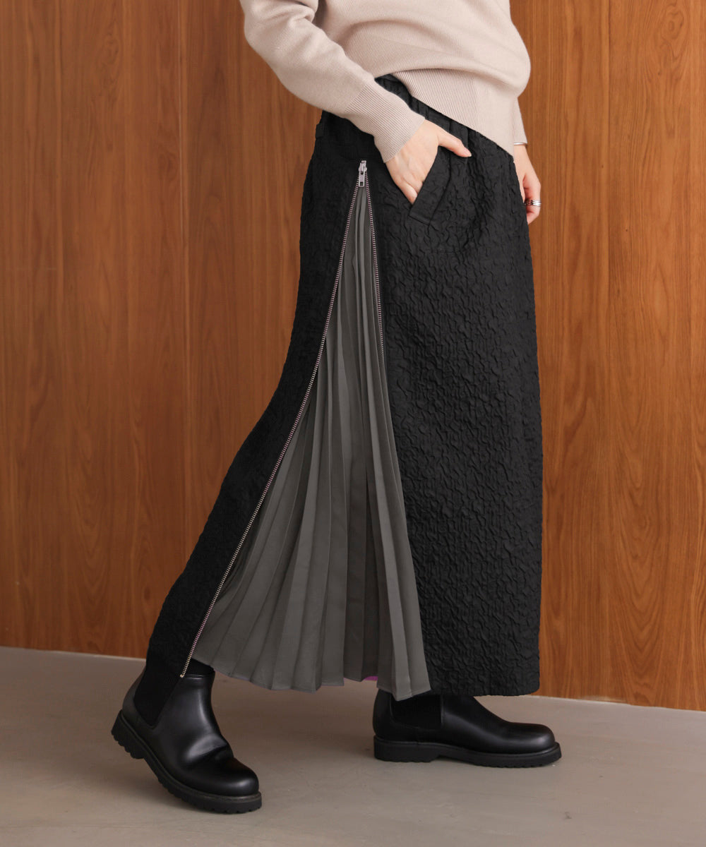 サイドＺＩＰエンボススカート［11/7発送予定］