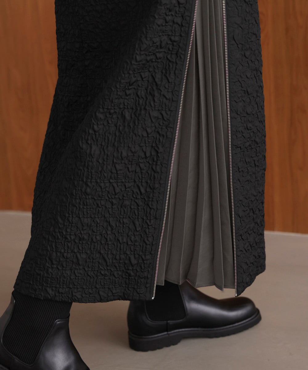 サイドＺＩＰエンボススカート［11/7発送予定］