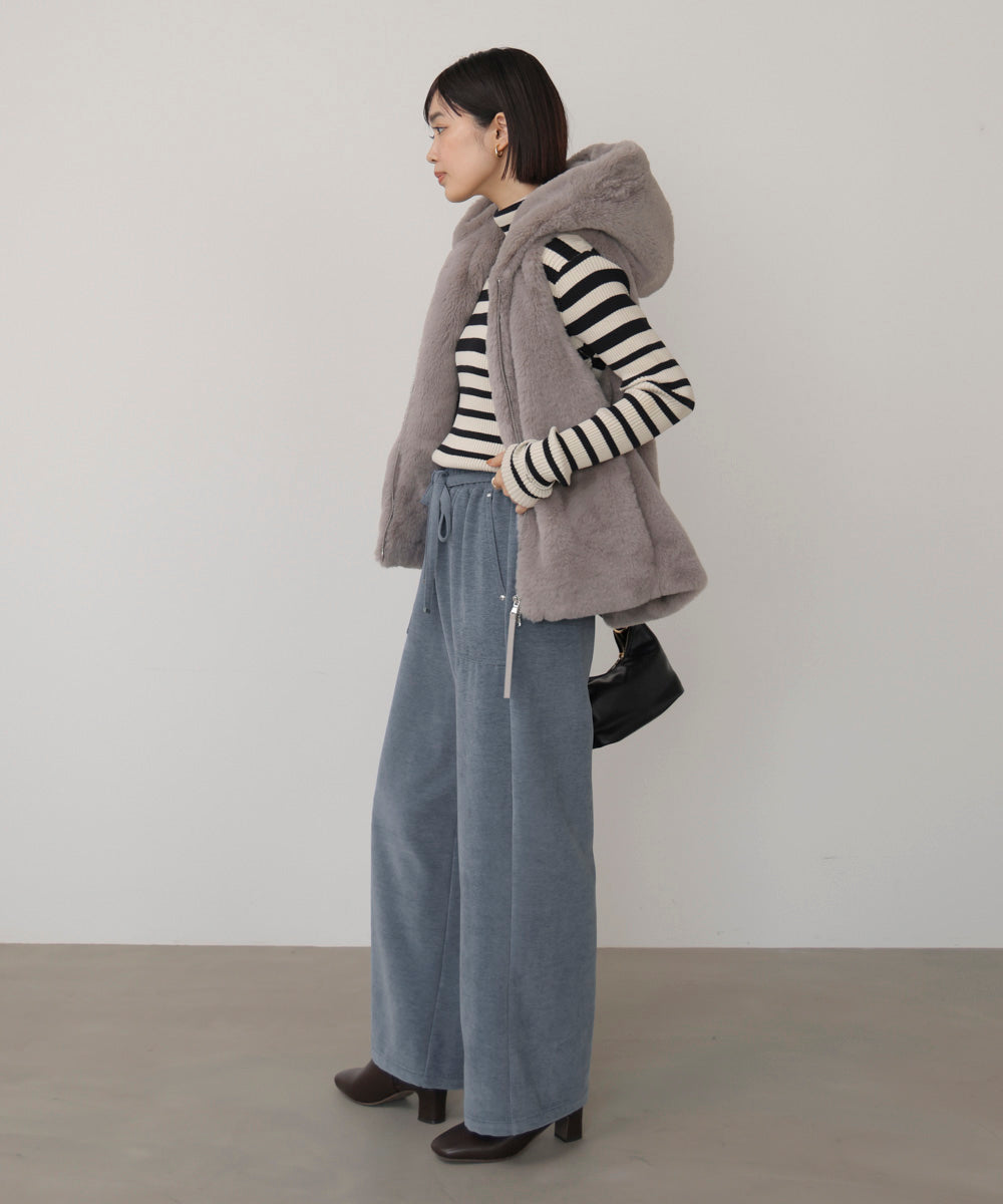 起毛リラックスパンツ