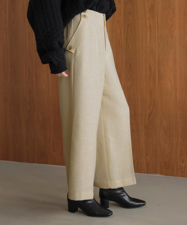 ブロッキングワイドパンツ
