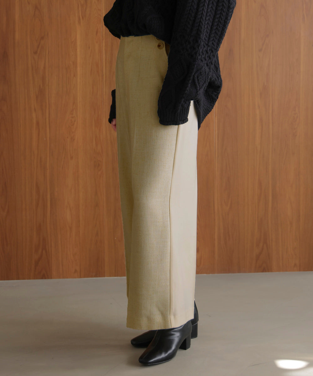 ブロッキングワイドパンツ