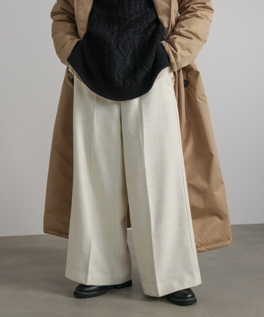 ブロッキングワイドパンツ