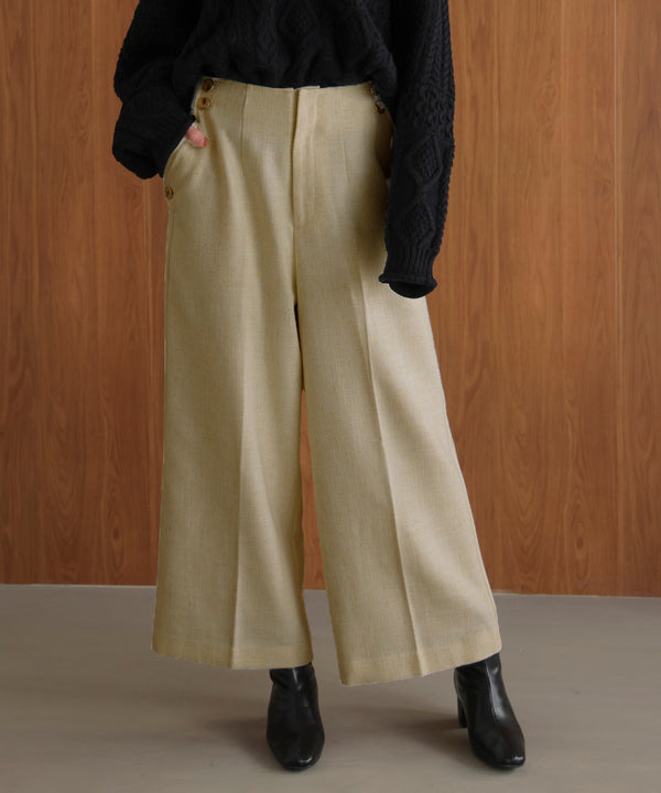 ブロッキングワイドパンツ