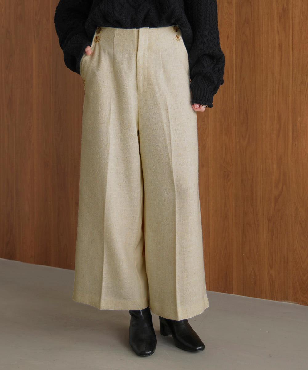 ブロッキングワイドパンツ