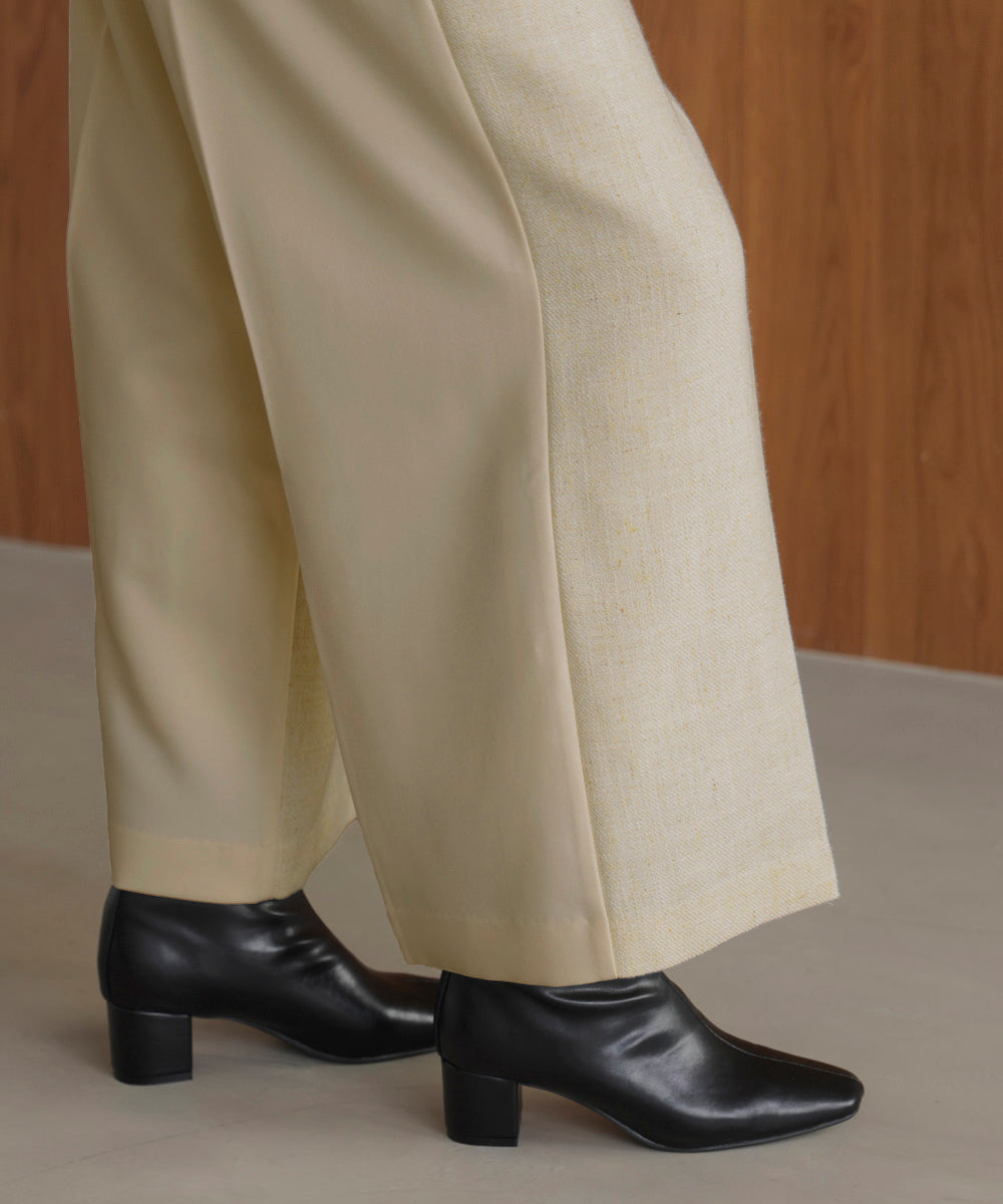 ブロッキングワイドパンツ