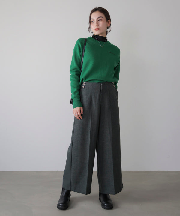 ブロッキングワイドパンツ