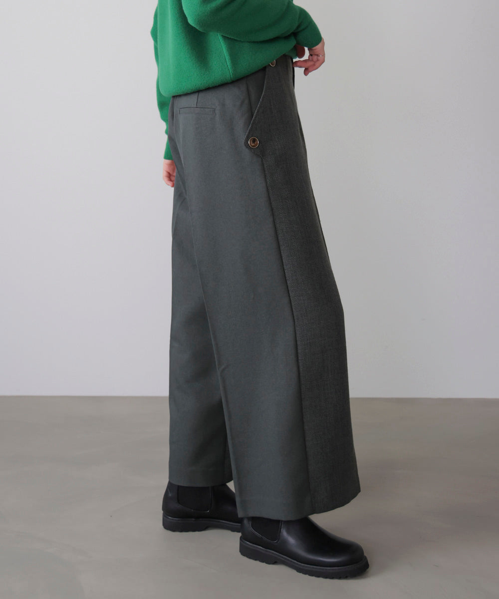 ブロッキングワイドパンツ