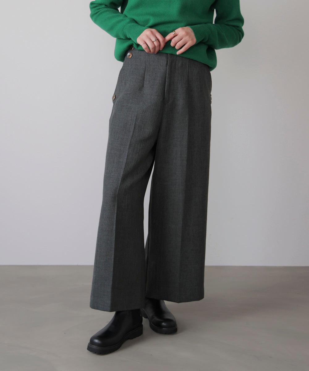 ブロッキングワイドパンツ