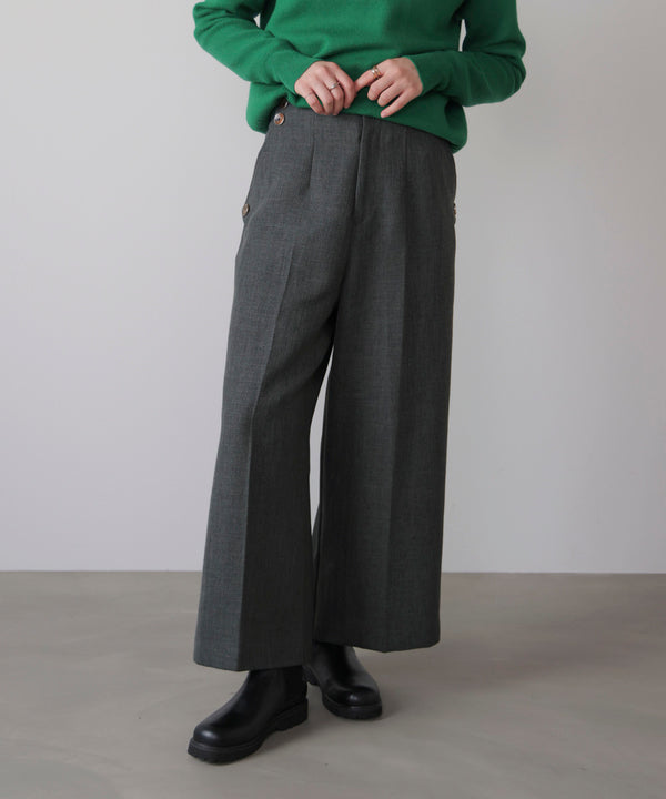 ブロッキングワイドパンツ