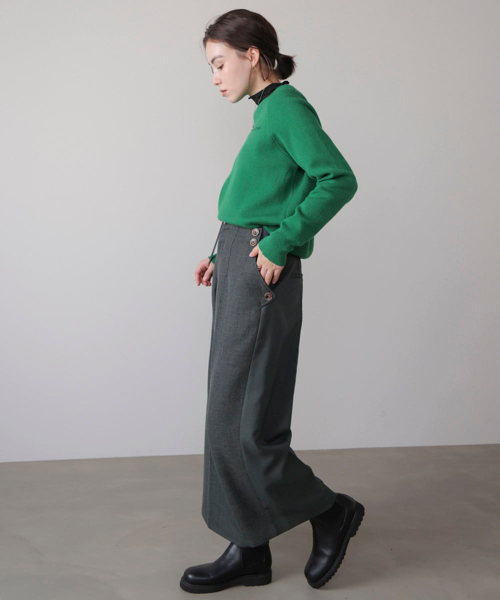 ブロッキングワイドパンツ