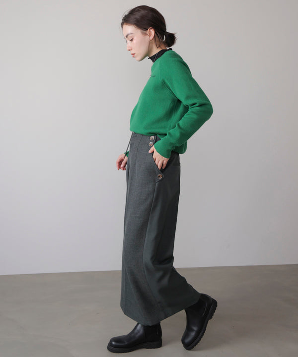 ブロッキングワイドパンツ