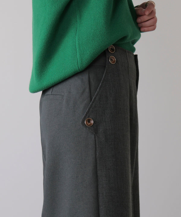 ブロッキングワイドパンツ