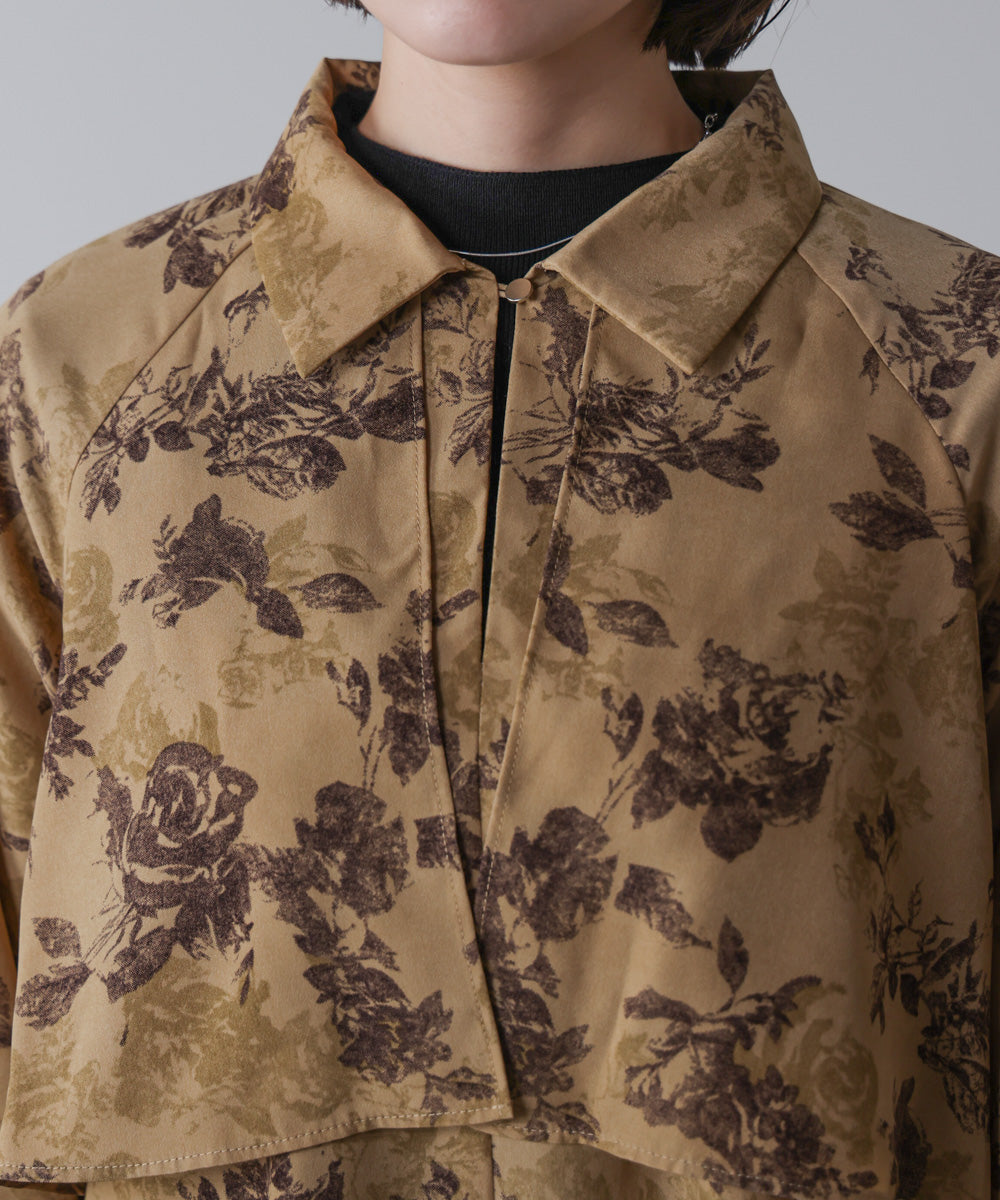 フロントフリル花柄ワンピース［11/12発送予定］