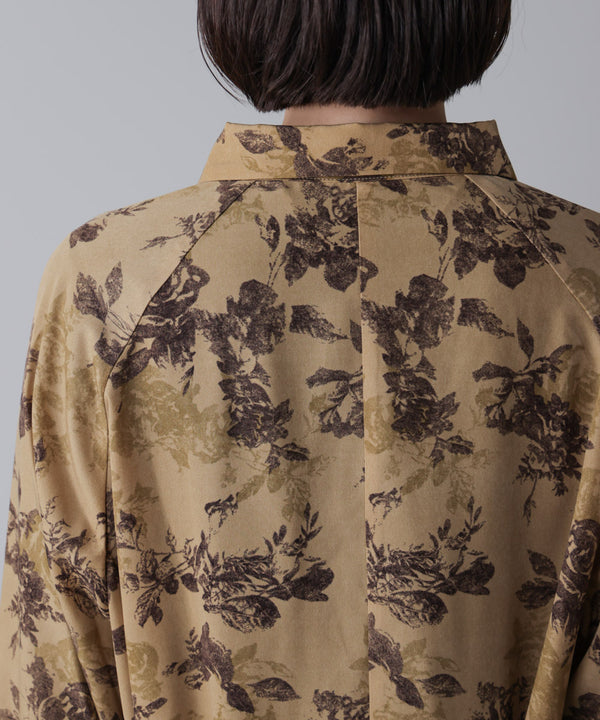 フロントフリル花柄ワンピース［11/12発送予定］