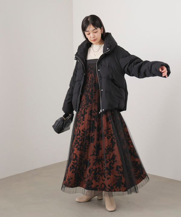 フロッキー花柄ジャンパースカート