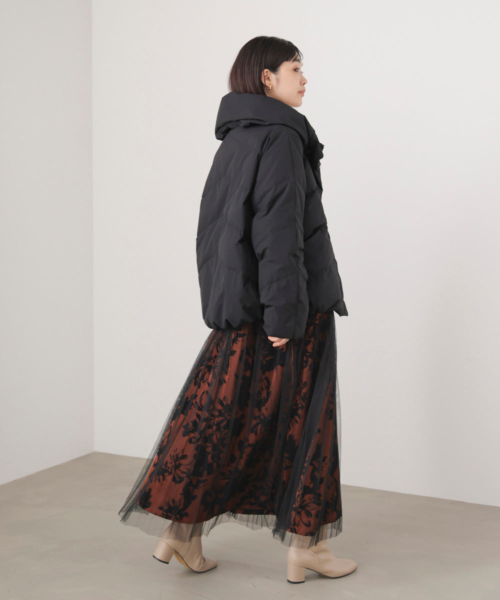 フロッキー花柄ジャンパースカート