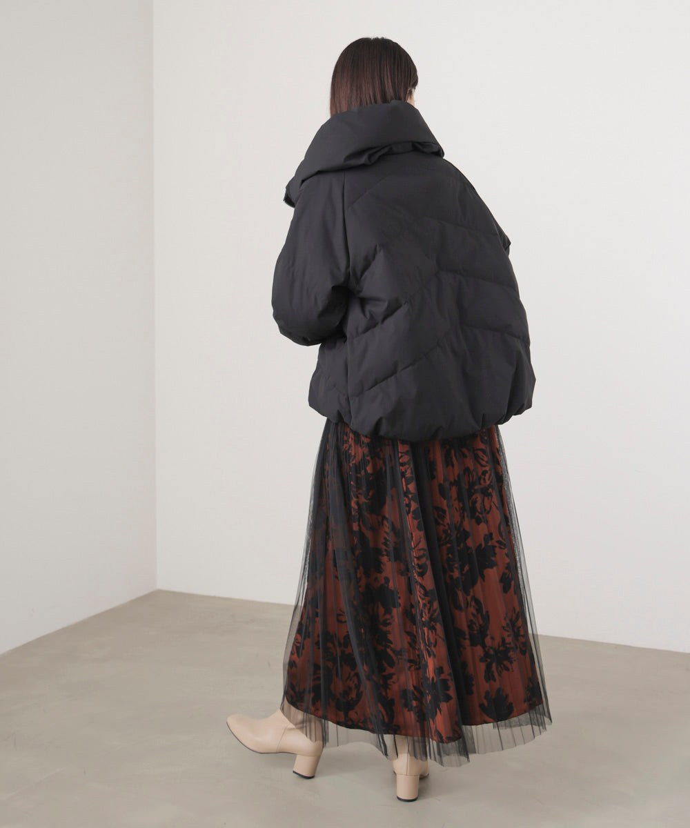 フロッキー花柄ジャンパースカート