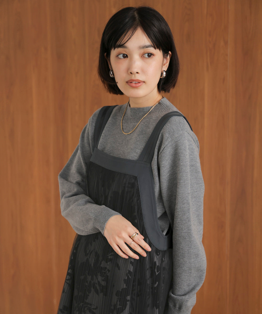 フロッキー花柄ジャンパースカート