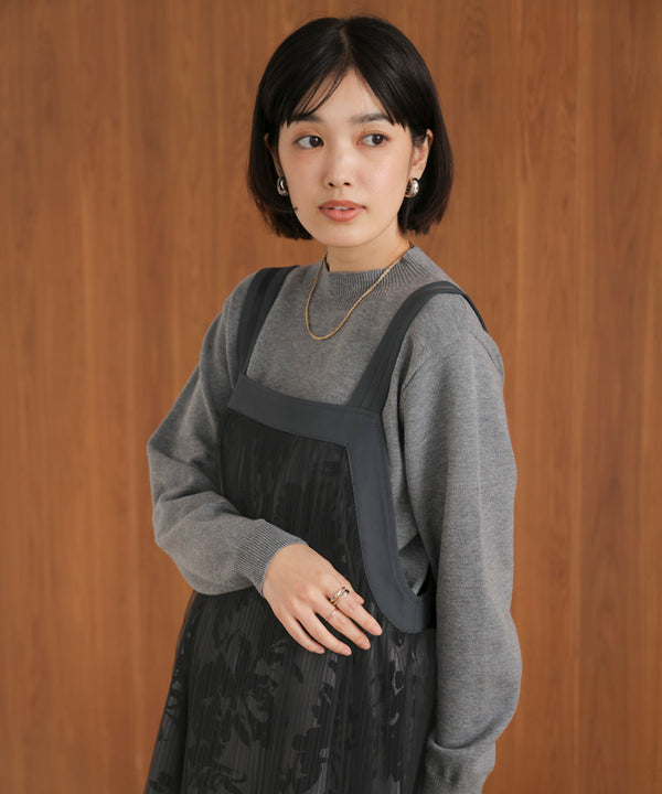 フロッキー花柄ジャンパースカート