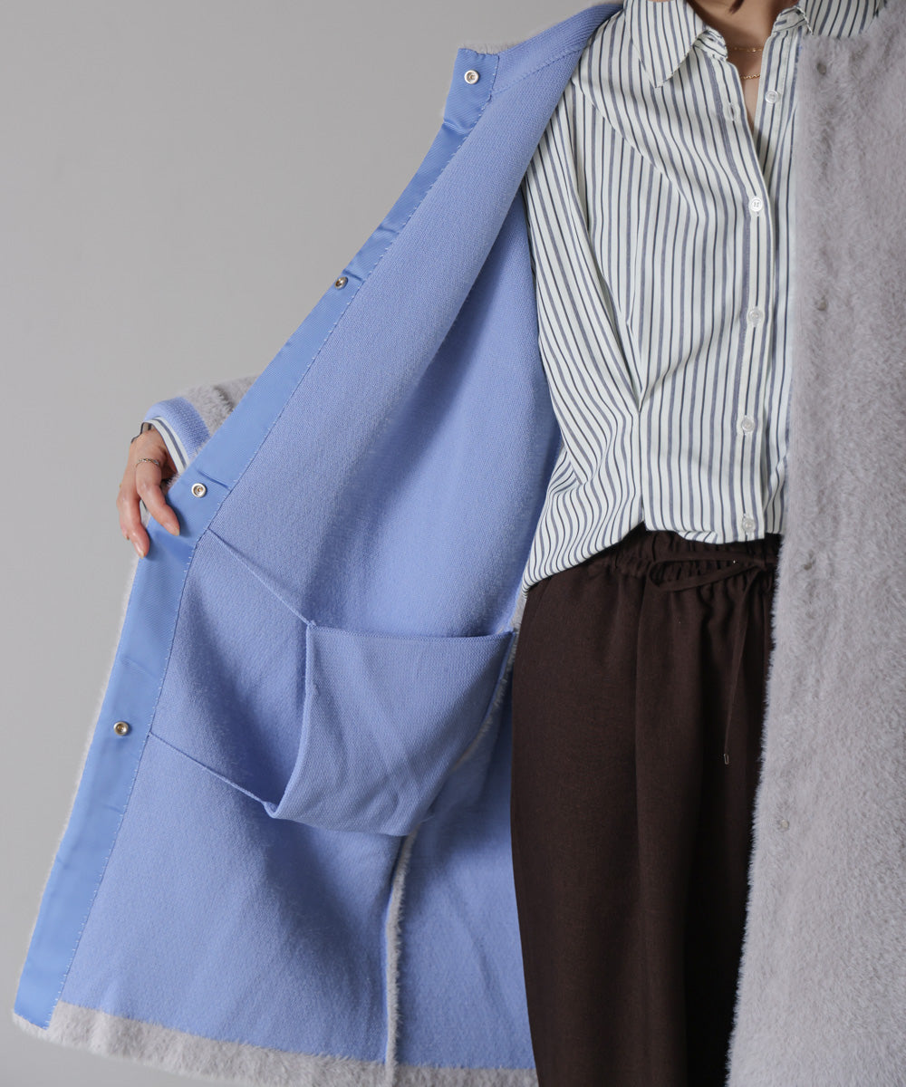 シャギーニットコーディガン