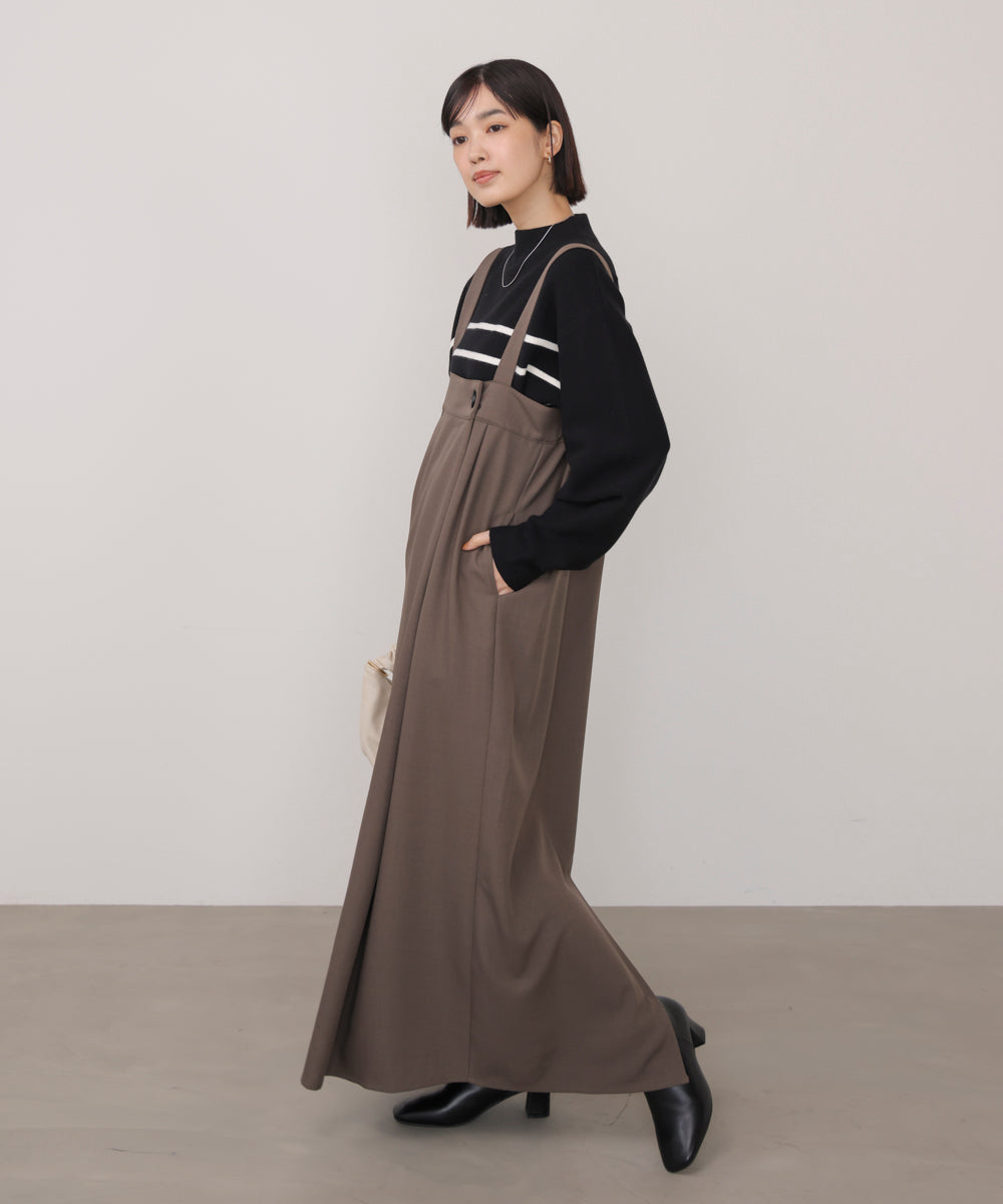 袖バルーンジャガードニットプルオーバー